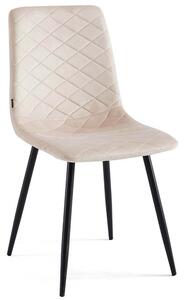 Krzesło tapicerowane beżowe DC-6400 welur #5