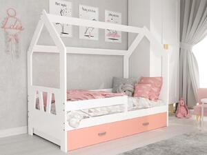 Łóżko Domek dziecięce 160x80 dla dzieci biały D3A