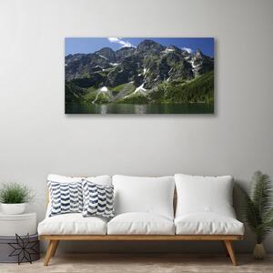 Obraz Canvas Góry Jezioro Las Krajobraz