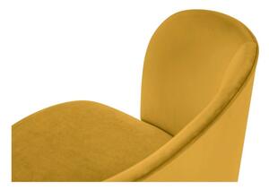 Żółte krzesło z aksamitnym obiciem Windsor & Co Sofas Aurora