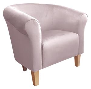 Fotel Milo MG55 nogi buk szary róż