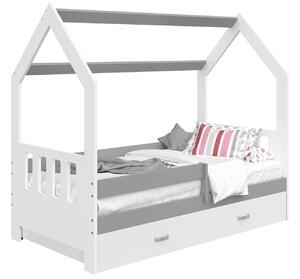 Łóżko Domek dziecięce 160x80 dla dzieci biały D3C
