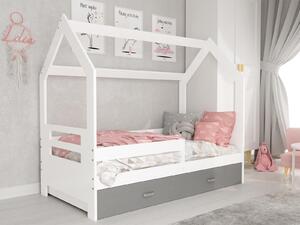 Łóżko Domek dziecięce 160x80 dla dzieci biały D3B