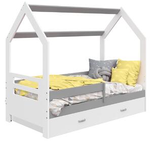 Łóżko Domek dziecięce 160x80 dla dzieci biały D3B