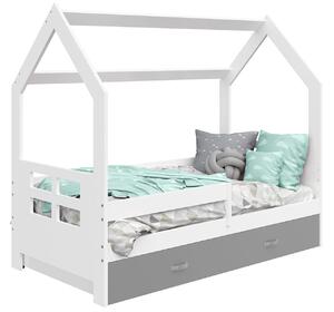 Łóżko Domek dziecięce 160x80 dla dzieci biały D3D