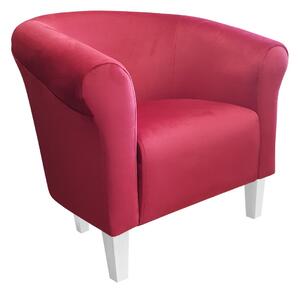 Fotel Milo MG31 nogi białe czerwony
