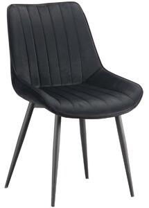 Krzesło czarne welurowe ART835