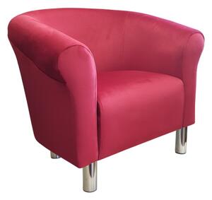 Fotel Milo MG31 nogi chrom czerwony