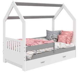 Łóżko Domek dziecięce 160x80 dla dzieci biały D3E