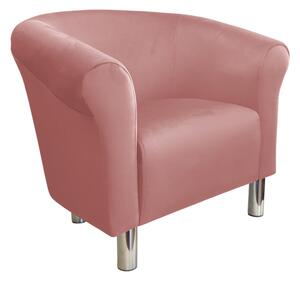 Fotel Milo MG58 nogi chrom róż indyjski