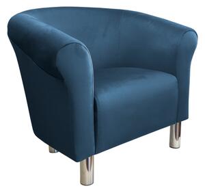Fotel Milo MG33 nogi chrom niebieski