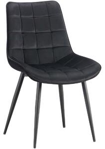 MebleMWM Krzesło welurowe czarne ART830