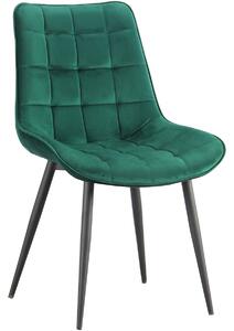 Krzesło welurowe zielone ART830