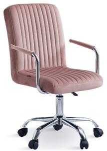 Krzesło obrotowe welurowe HARIS 2 (DC-6096S) / różowe #44