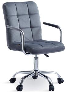 Krzesło obrotowe welurowe HARIS (DC-6096H) / szare #21