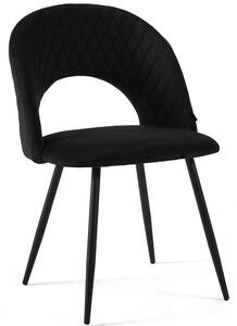 Nowoczesne krzesło welurowe czarny #66 DC-6240