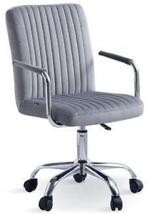 Krzesło obrotowe welurowe HARIS 2 (DC-6096S) / szare #20