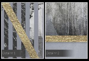 Złote góry - nowoczesny obraz na płótnie - 80x80 cm