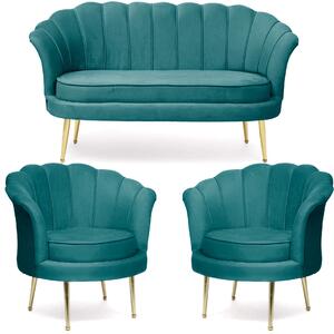 Zestaw Glamour: sofa muszelka i dwie muszelki ELIF #22