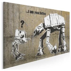 Banksy - Star Wars - nowoczesny obraz na płótnie - 120x80 cm