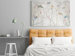 Leśny chór - nowoczesny obraz do sypialni - 120x80 cm