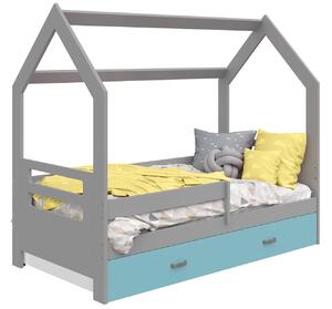 Łóżko Domek dziecięce 160x80 dla dzieci szary D3B