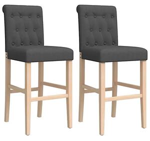 Ciemnoszary zestaw dwóch krzeseł barowych - Rigotta 8X