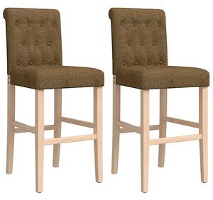 Brązowo-szary zestaw dwóch krzeseł barowych - Rigotta 3X