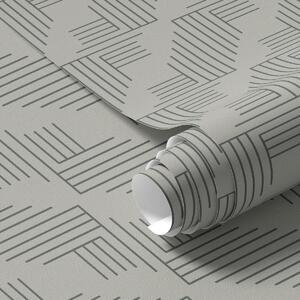 Tapety Liniowe narożniki tworzące kwadraty w kolorze ciepłej szarości, Tapety Abstrakcyjne, a00907 : Uwalls.pl