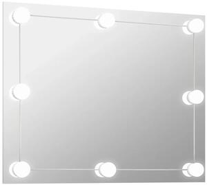 Nowoczesne prostokątne lustro z oświetleniem LED 80x60 cm L4-H97