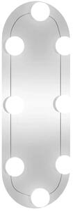 Nowoczesne owalne lustro wiszące LED 15x40 cm F7-W15