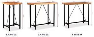 Brązowy industrialny stolik barowy – Chris 4X