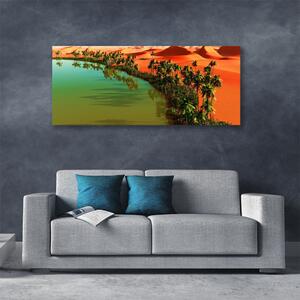 Obraz Canvas Jezioro Pustynia Palmy