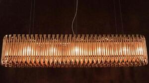 EMWOmeble Lampa wisząca GALLIANO LONG ciemne złoto - aluminium, stal węglowa