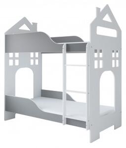 Łóżko piętrowe domek bez szuflady
