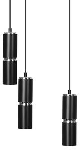 MODESTO 3 BLACK PREMIUM 168/3PREM nowoczesna lampa czarne tuby chrom dodatki LED