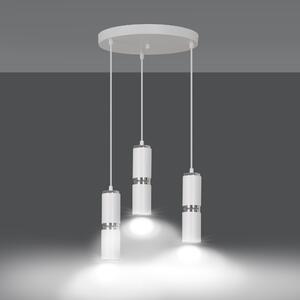 MODESTO 3 WHITE PREMIUM 178/3PREM nowoczesna lampa białe tuby chrom dodatki LED