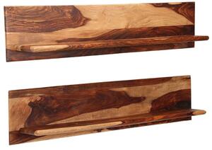Zestaw drewnianych półek ściennych Connor 3X - brązowy