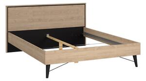Łóżko dwuosobowe w dekorze dębu 180x200 cm Ry – Tvilum