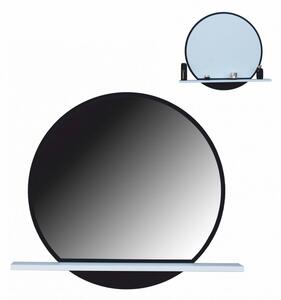 Lustro okrągłe wiszące 60 cm z półką I ArtDHome