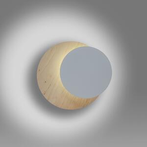 CIRCLE 971/1 WHITE kinkiet ścienny LED biały styl skandynawski drewno metal
