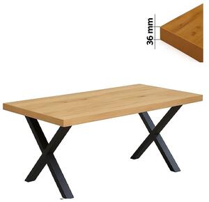 Stół 70x120 cm prostokątny nierozkładany, blat 3,6 cm, nogi Metalowe „ X1 ” I ArtDHome