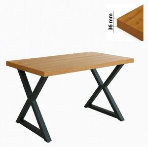 Stół 70x120 cm prostokątny nierozkładany, blat 3,6 cm, nogi Metalowe „ X2 ” I ArtDHome