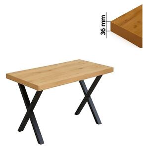 Stół 60x80 cm prostokątny nierozkładany, blat 3,6 cm, nogi Metalowe „ X1 ” I ArtDHome