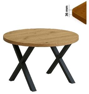 Stół 100 cm okrągły nierozkładany, blat 3,6 cm, nogi Metalowe „ X1 ” I ArtDHome