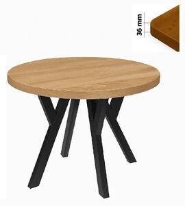 Stół 100 cm okrągły nierozkładany, blat 3,6 cm, nogi Metalowe „ Y ” I ArtDHome