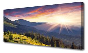 Obraz Canvas Góra Las Słońce Krajobraz