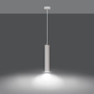 LUNA 1 WHITE 955/1 designerski spot wiszący tuba biała chrom