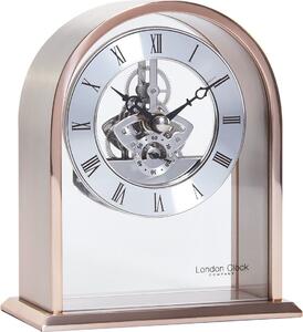 Zegar stołowy Arch Top Skeleton różowe złoto