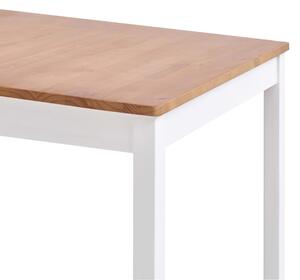 Biało-brązowy stół sosnowy – Elmor 2X